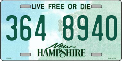 NH license plate 3648940