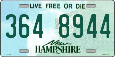 NH license plate 3648944