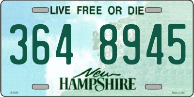 NH license plate 3648945