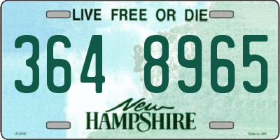 NH license plate 3648965