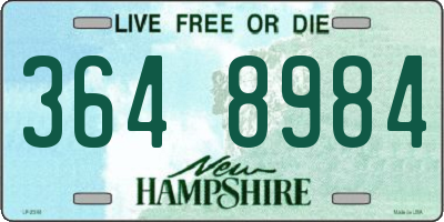 NH license plate 3648984