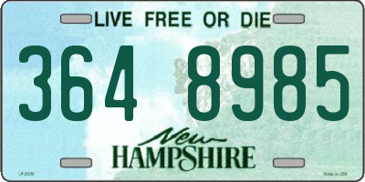 NH license plate 3648985