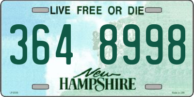 NH license plate 3648998