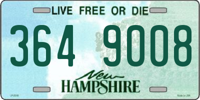 NH license plate 3649008