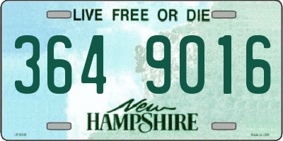 NH license plate 3649016