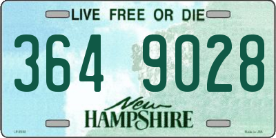 NH license plate 3649028