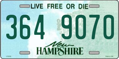 NH license plate 3649070