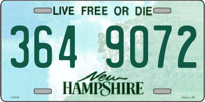 NH license plate 3649072