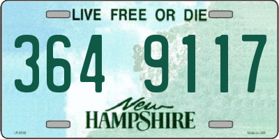 NH license plate 3649117