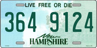 NH license plate 3649124