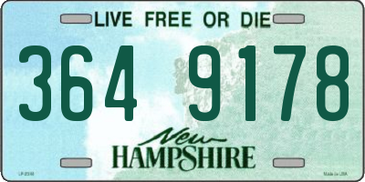 NH license plate 3649178