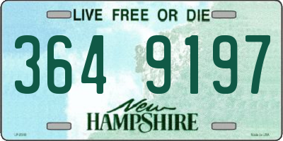 NH license plate 3649197