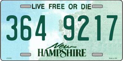 NH license plate 3649217