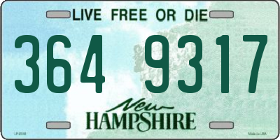 NH license plate 3649317