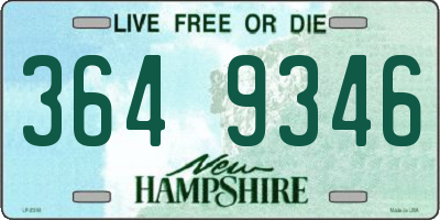 NH license plate 3649346
