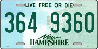 NH license plate 3649360