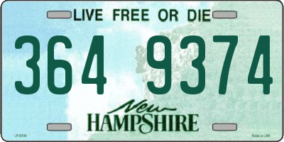 NH license plate 3649374