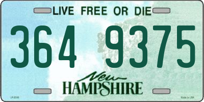 NH license plate 3649375