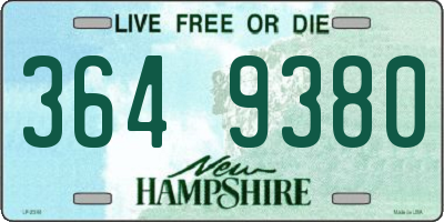 NH license plate 3649380
