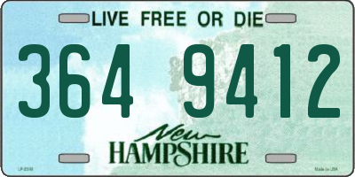 NH license plate 3649412