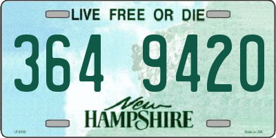 NH license plate 3649420