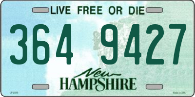 NH license plate 3649427