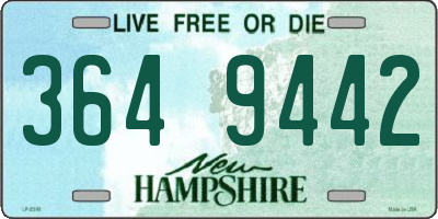 NH license plate 3649442