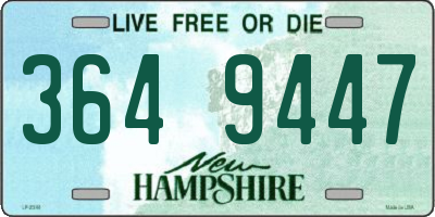 NH license plate 3649447