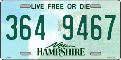 NH license plate 3649467