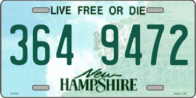 NH license plate 3649472