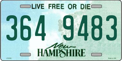 NH license plate 3649483
