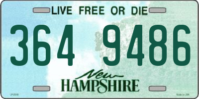 NH license plate 3649486