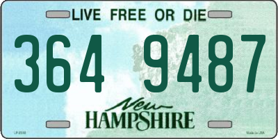 NH license plate 3649487