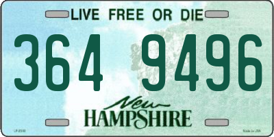NH license plate 3649496