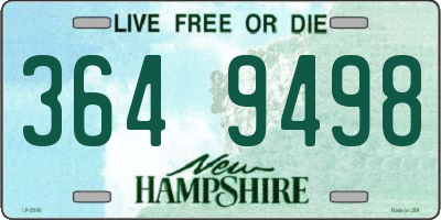 NH license plate 3649498