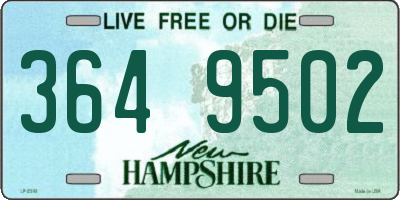 NH license plate 3649502