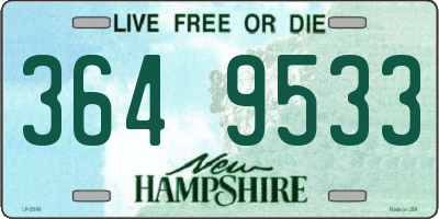 NH license plate 3649533