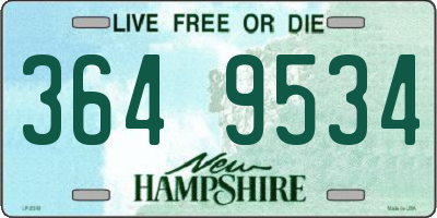 NH license plate 3649534
