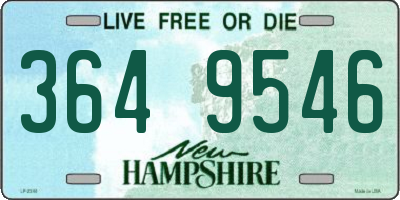 NH license plate 3649546