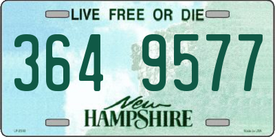 NH license plate 3649577