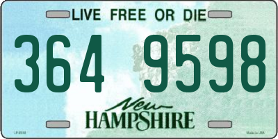NH license plate 3649598