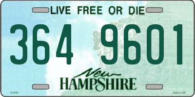 NH license plate 3649601