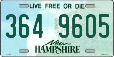 NH license plate 3649605
