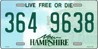 NH license plate 3649638