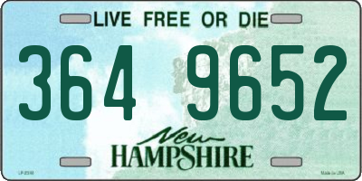 NH license plate 3649652
