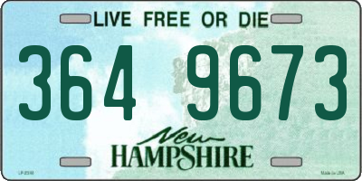 NH license plate 3649673