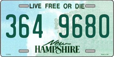NH license plate 3649680