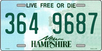 NH license plate 3649687