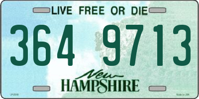 NH license plate 3649713