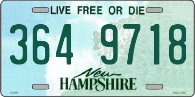 NH license plate 3649718